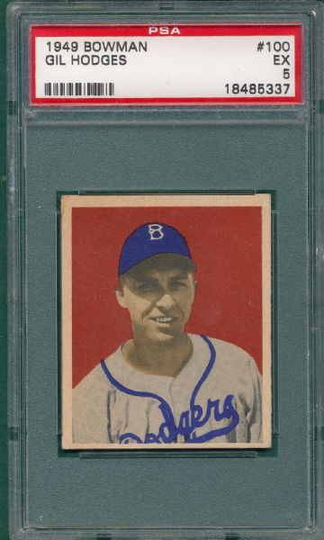 1949 Bowman #100 Gil Hodges PSA 5 *Rookie*