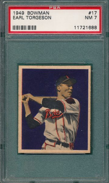 1949 Bowman #17 Earl Torgeson PSA 7 