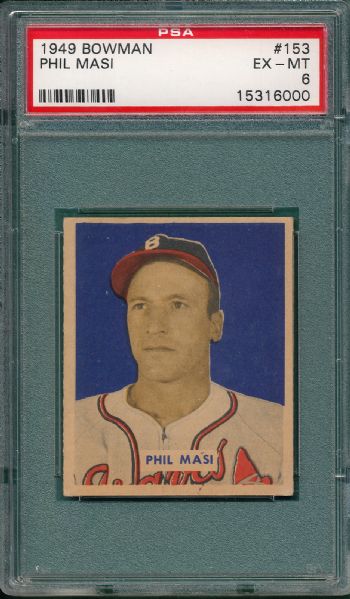 1949 Bowman #153 Phil Masi PSA 6 *High #*