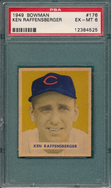 1949 Bowman #176 Ken Raffensberger PSA 6 *High #*