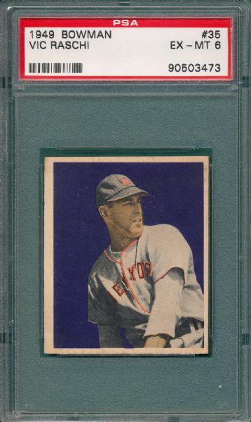 1949 Bowman #35 Vic Raschi PSA 6 