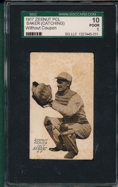 1917 Zeenut PCL Baker SGC 10