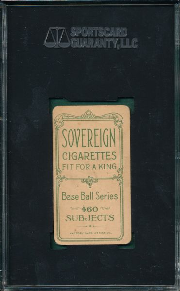 1909-1911 T206 Mathewson Sovereign Cigarettes 460 SGC 30 *Color Shift*