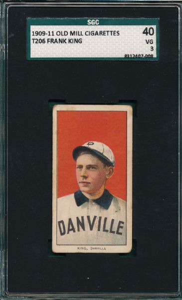 1909-1911 T206 King Old Mill Cigarettes SGC 40 *Southern League*