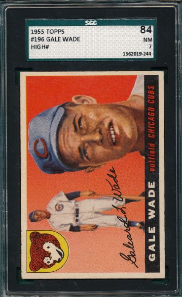 1955 Topps #196 Gale Wade SGC 84 *High #*