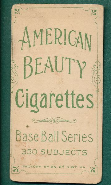 1909-1911 T206 Graham, Peaches, American Beauty Cigarettes