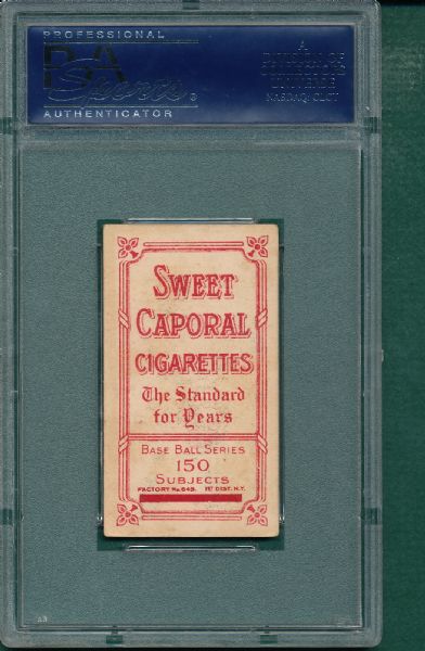 1909-1911 T206 Spencer Sweet Caporal Cigarettes PSA 4.5 