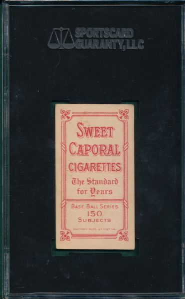 1909-1911 T206 Mullin, Throwing, Sweet Caporal Cigarettes SGC 45 *Factory 25* 