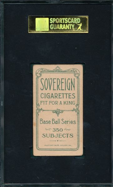 1909-1911 T206 Sweeney, Bill, Sovereign Cigarettes SGC 30 