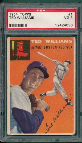 1954 Topps #1 Ted Williams PSA 3