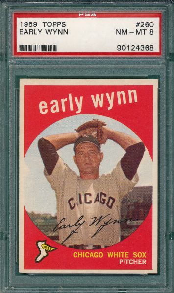 1959 Topps #260 Early Wynn PSA 8