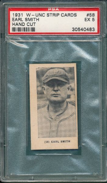 1931 W-UNC #58 Earl Smith 