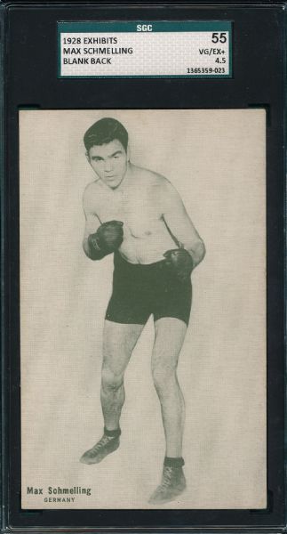 1928 Exhibit Boxing Max Schmeling SGC 55