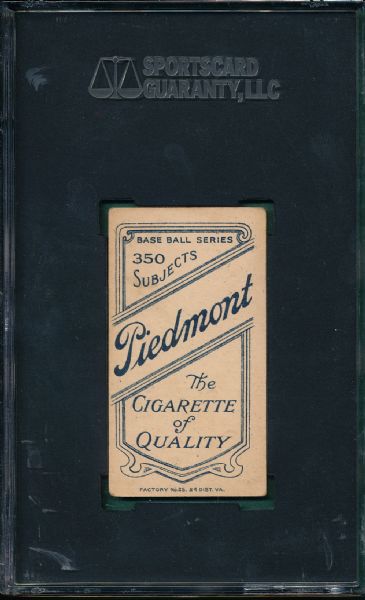 1909-1911 T206 Orth Piedmont Cigarettes SGC 40 *Southern League*