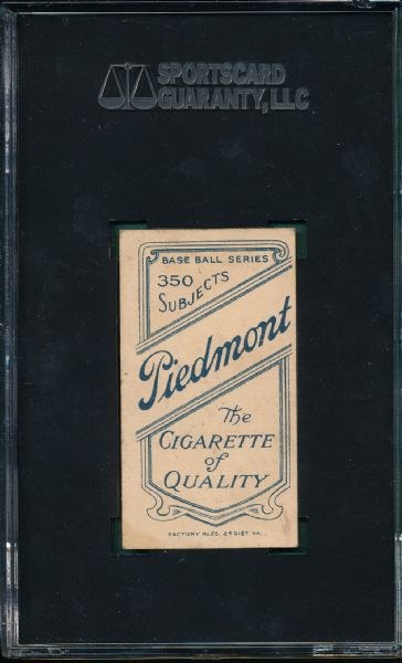 1909-1911 T206 Griffith, Clark, Piedmont Cigarettes SGC 60