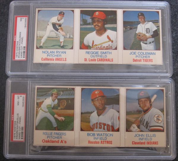 1975 Hostess Panel Lot of (8) W/ Yount, Rookie PSA