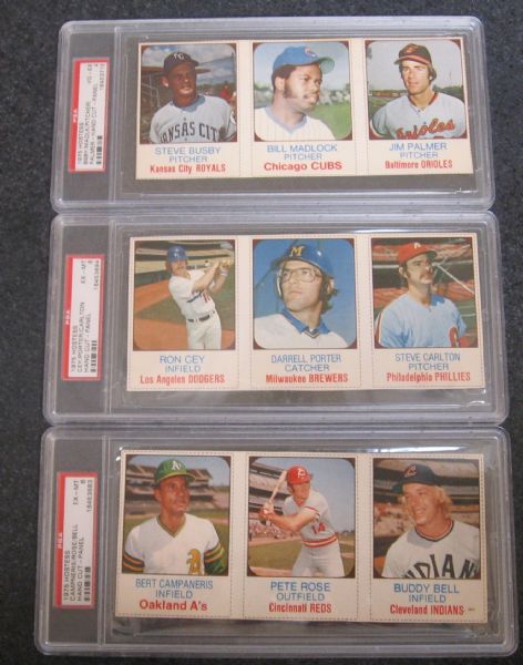 1975 Hostess Panel Lot of (8) W/ Yount, Rookie PSA