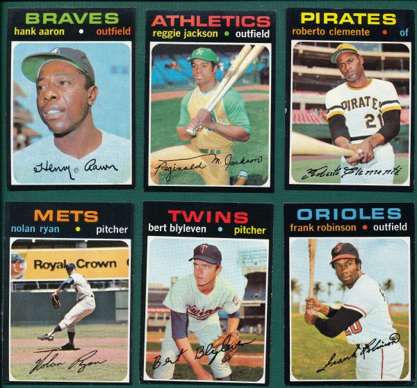 1971 Topps Partial Set Lot  of (662) W/ HOFers & High Numbers
