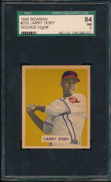 1949 Bowman #233 Larry Doby SGC 84 *High #* *Rookie*