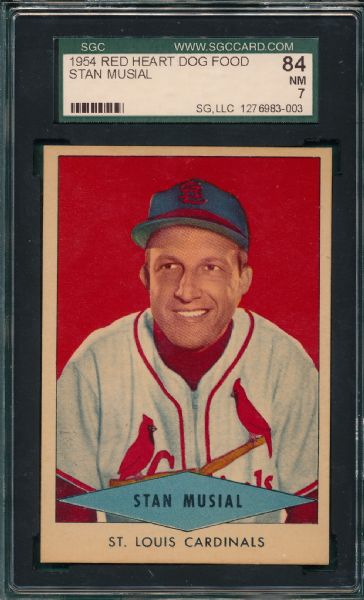 1954 Red Heart Stan Musial SGC 84
