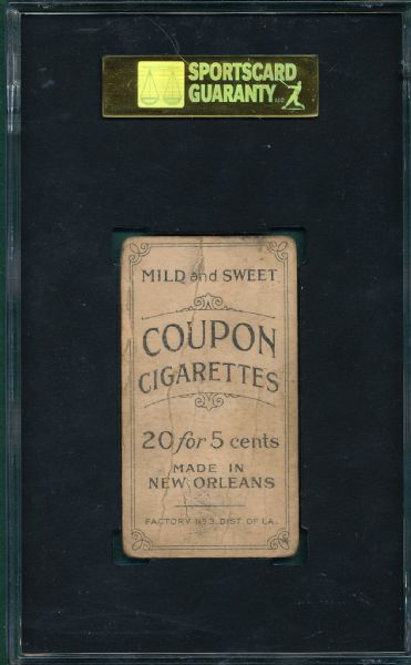 1914 T213-2 Quinn, Baltimore, Coupon Cigarettes SGC 10 *Federal League*