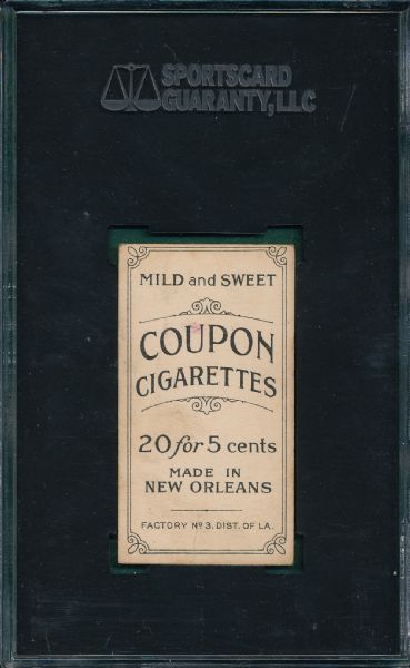 1914 T213-2 Merkle, Coupon Cigarettes SGC 30