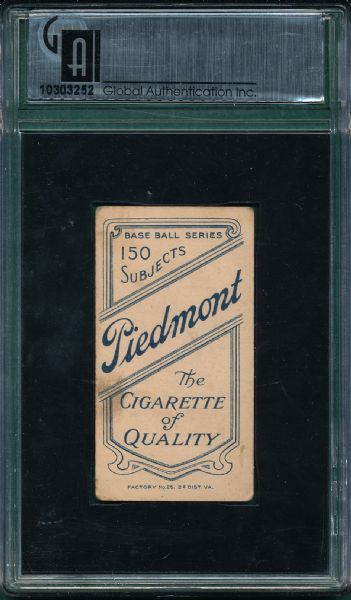 1909-1911 T206 Sullivan Piedmont Cigarettes GAI 3