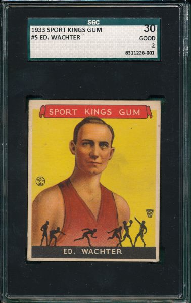 1933 Sports Kings #5 Ed Wachter SGC 30