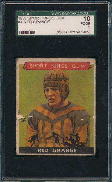 1933 Sports Kings #1 Red Grange SGC 10