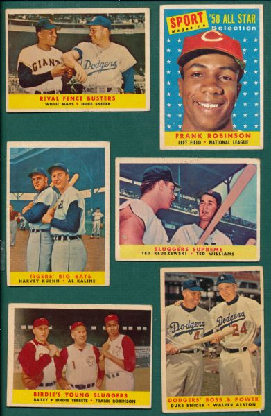 1958 Topps Lot of (19) All Stars and Specials W/ Mays