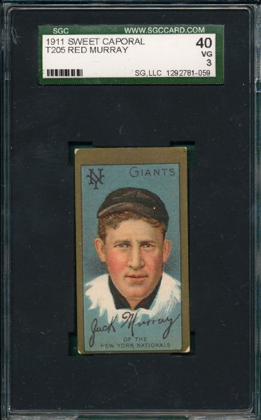 1911 T205 Murray Sweet Caporal Cigarettes SGC 40