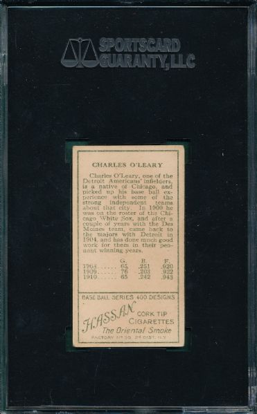 1911 T205 O'Leary Hassan Cigarettes SGC 50
