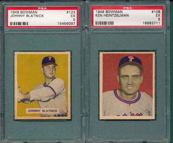 1949 Bowman (6) Card Lot PSA 5 W/ Blatnick
