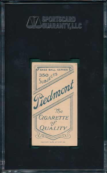 1909-1911 T206 Willett Piedmont Cigarettes SGC 60