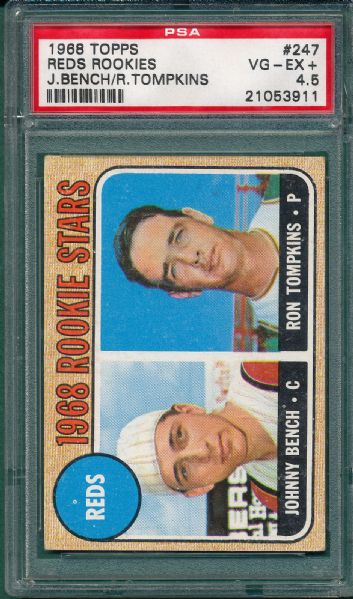 1968 Topps #247 Johnny Bench PSA 4.5 *Rookie*