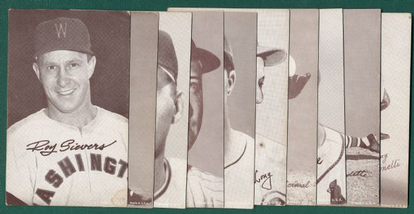 1947-66 Exhibit Baseball Lot of (18) W/ Spahn
