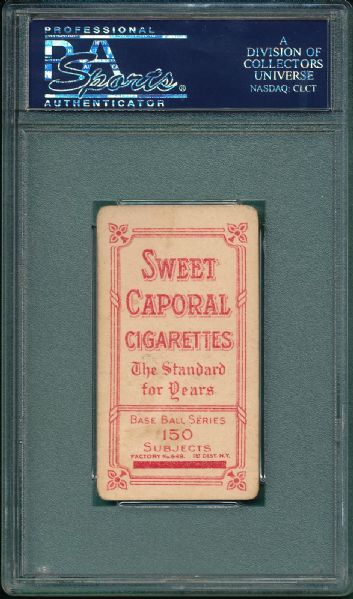 1909-1911 T206 Johnson, Portrait, Sweet Caporal Cigarettes PSA 2.5