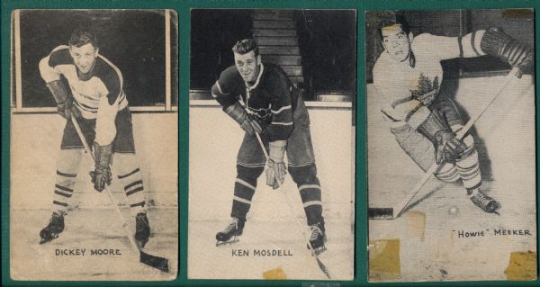 1948-52 Hockey Exhibits Lot of (6) W/ Dickey Moore