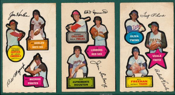 1968 Topps Action All Stars Lot of (10) W/ Gibson