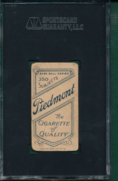 1909-1911 T206 Zimmerman Piedmont Cigarettes SGC 20 *Name on Top*