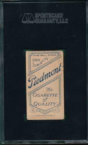 1909-1911 T206 King Piedmont Cigarettes SGC 40 *Southern League*