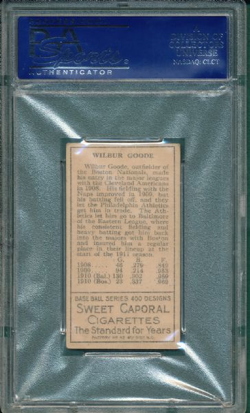 1911 T205 Goode Sweet Caporal Cigarettes PSA 4