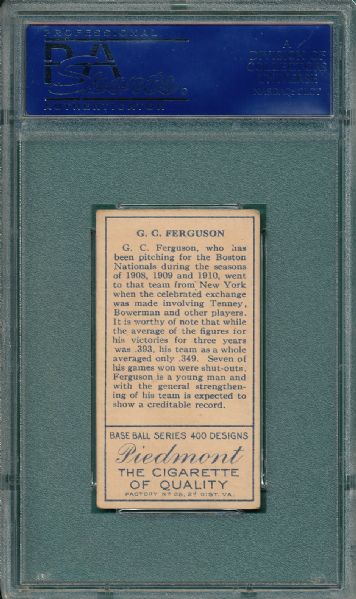 1911 T205 Ferguson Piedmont Cigarettes PSA 4.5