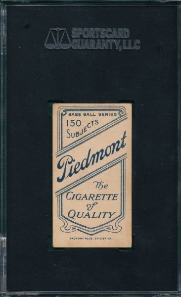 1909-1911 T206 Dahlen, Boston, Piedmont Cigarettes SGC 60