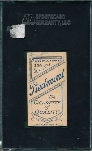 1909-1911 T206 Butler Piedmont Cigarettes SGC 60