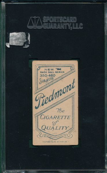 1909-1911 T206 Bridwell W/ Cap, Piedmont Cigarettes SGC 50