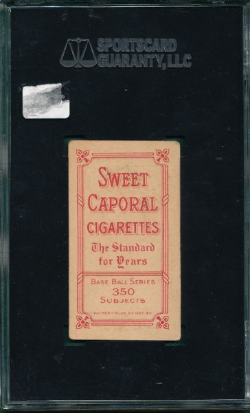 1909-1911 T206 McQuillan, Bat, Sweet Caporal Cigarettes SGC 50