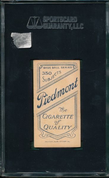 1909-1911 T206 Pfeister, Seated, Piedmont Cigarettes SGC 50