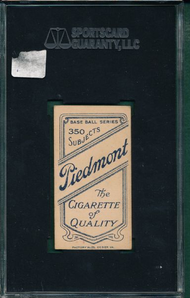 1909-1911 T206 Smith, Heinie, Piedmont Cigarettes SGC 50