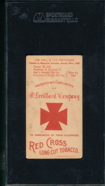 1893 N266 Hall/Pritchard Red Cross Tobacco SGC 30